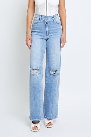 Hidden Crossover Dad Jeans