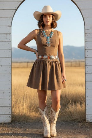 Prairie Stretch Denim Dress