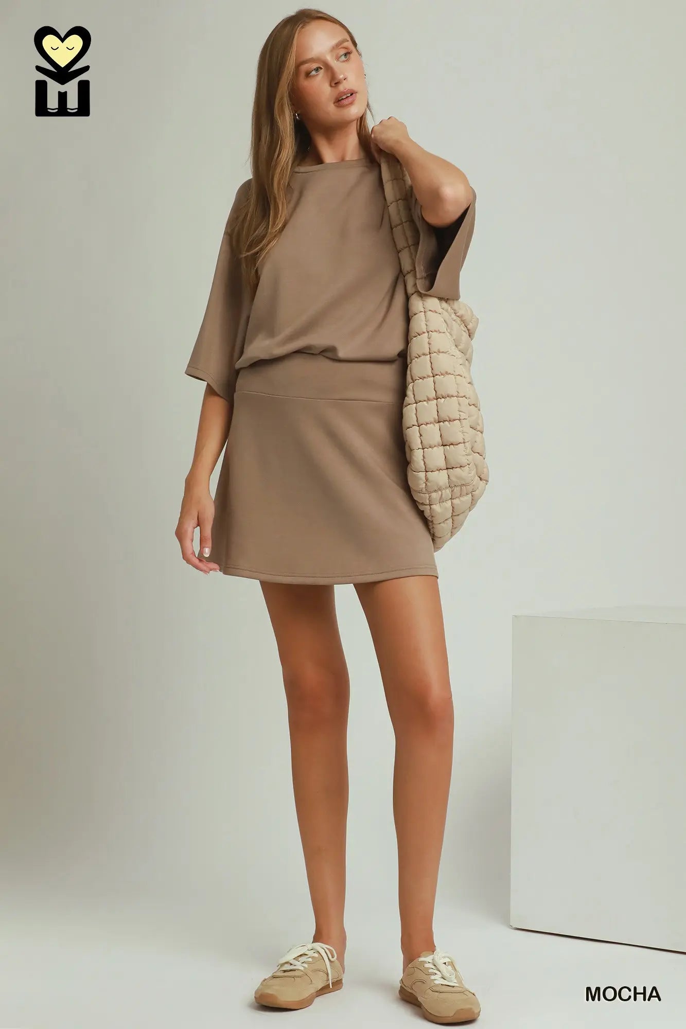 Mocha Scuba Raglan Top