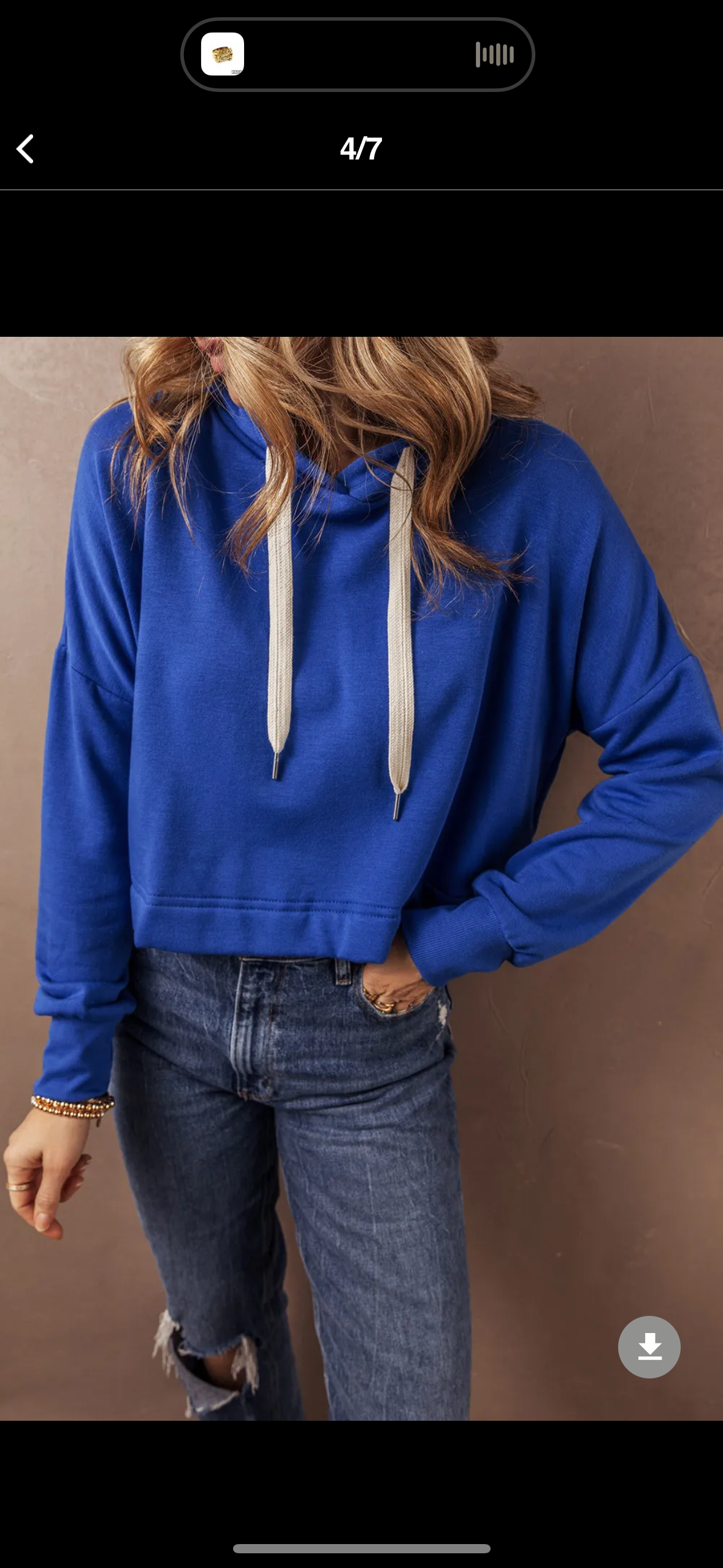 Royal Crop Hoodie