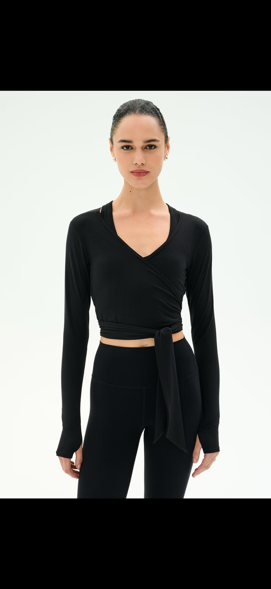 Splits 59 Bella Wrap Top Black