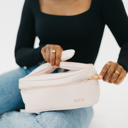 Bow Handle Make up Bag