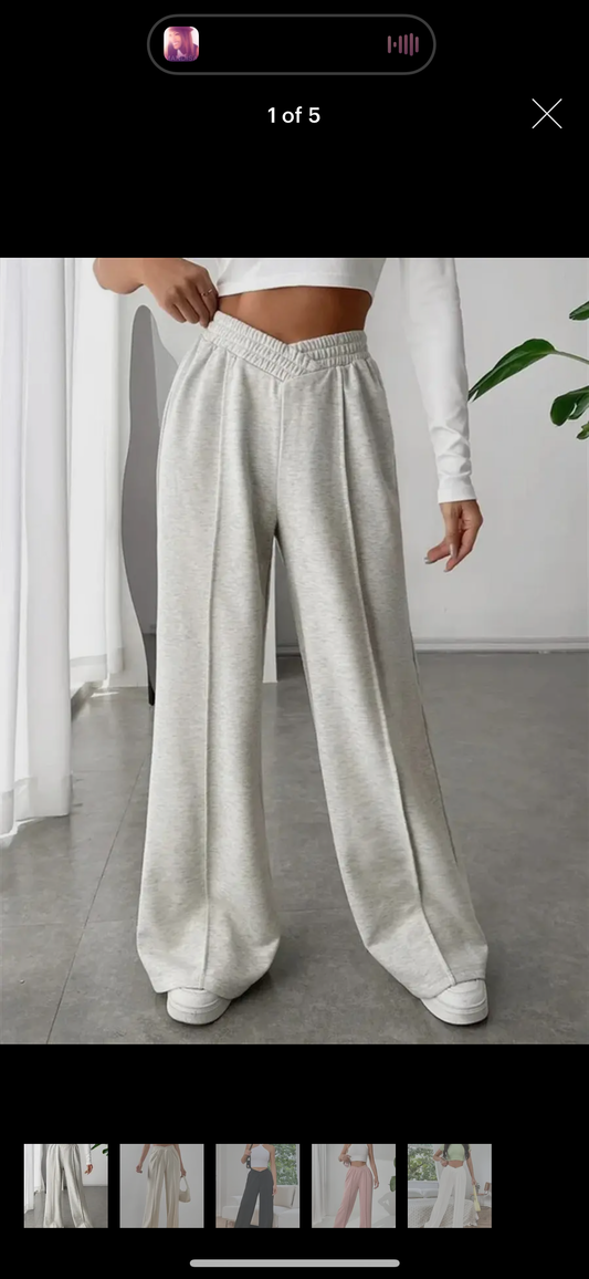 Wide Leg Sweat pants Grey