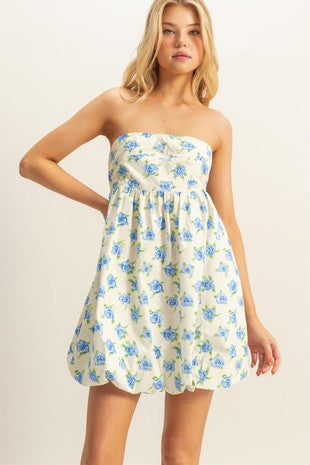 HYFVE Strapless Bubble Hem Dress