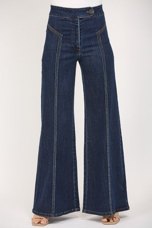 High Waist Wide Leg Denim