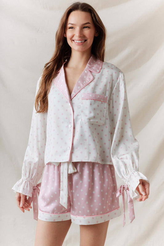 Polka Dot Satin PJs