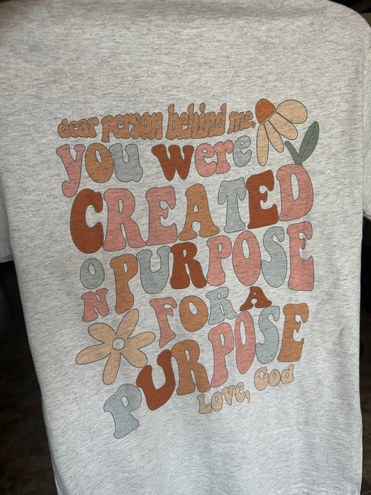 Graphic Tee Created on Purpose - Ash