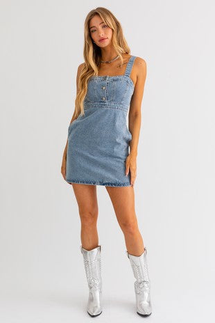 Le Lis Denim Mini Dress