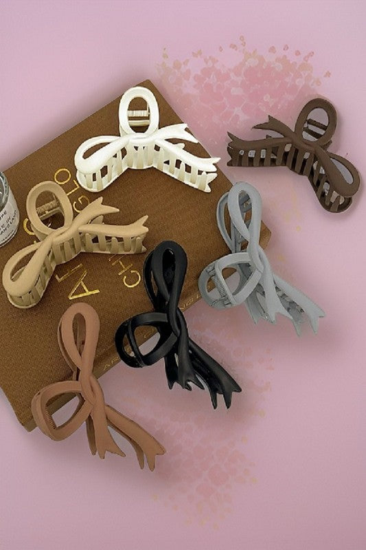 Bow Claw Clips- Matte Assorted Colors