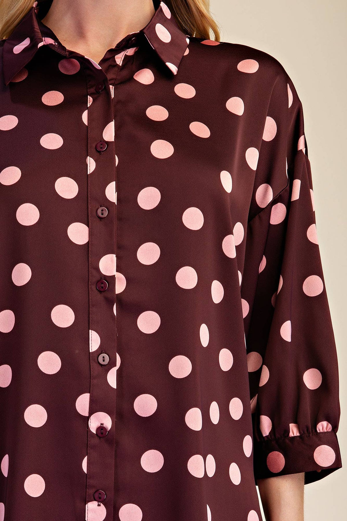 Polka Dot Oversized Shirt