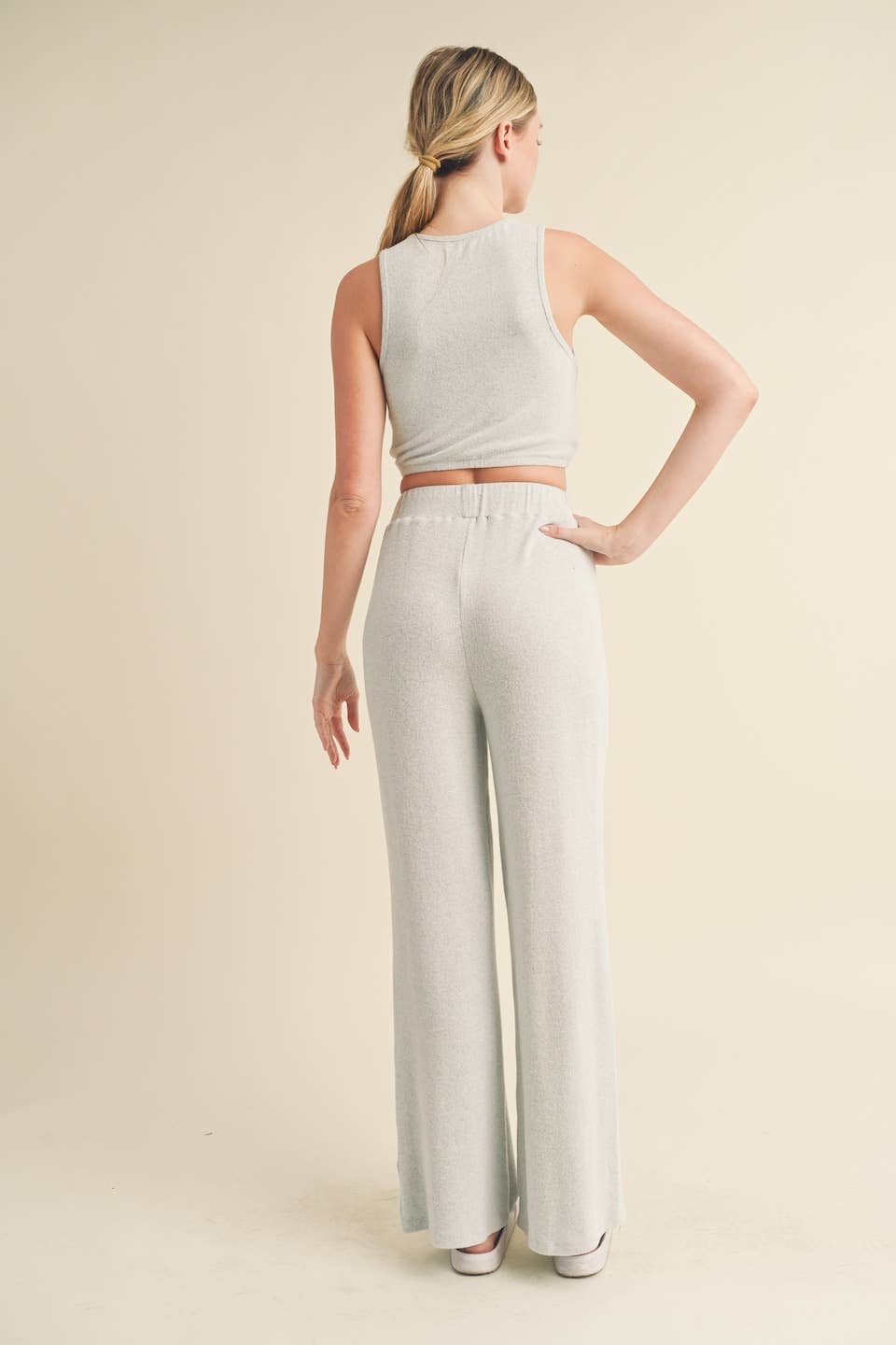 Soft Brushed Hacci Lounge Tank and Pants Set