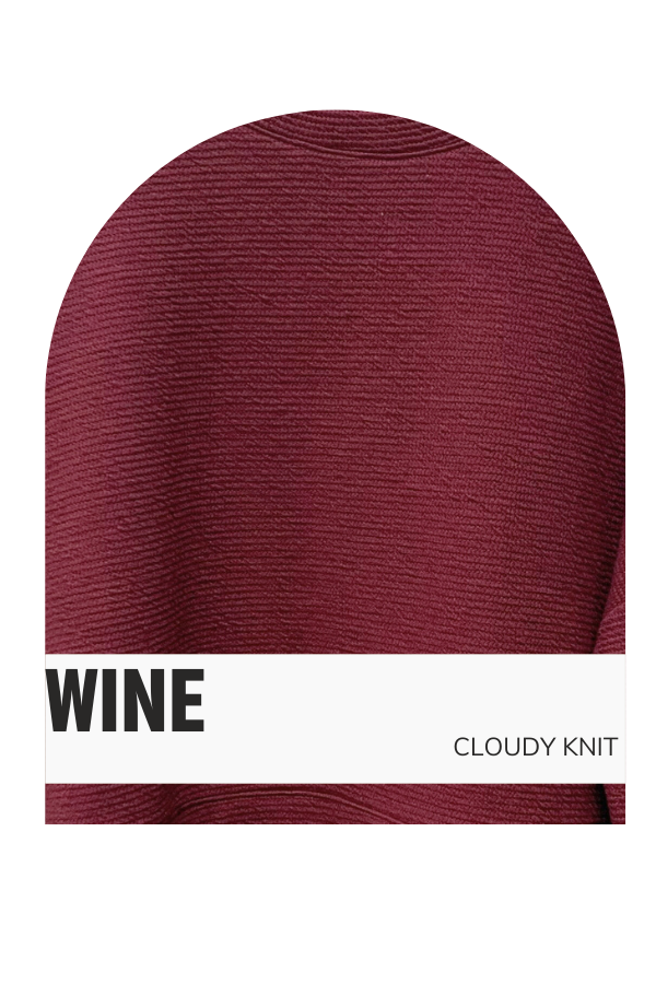 ROUND NECK L/S CLOUDY KNIT TOP