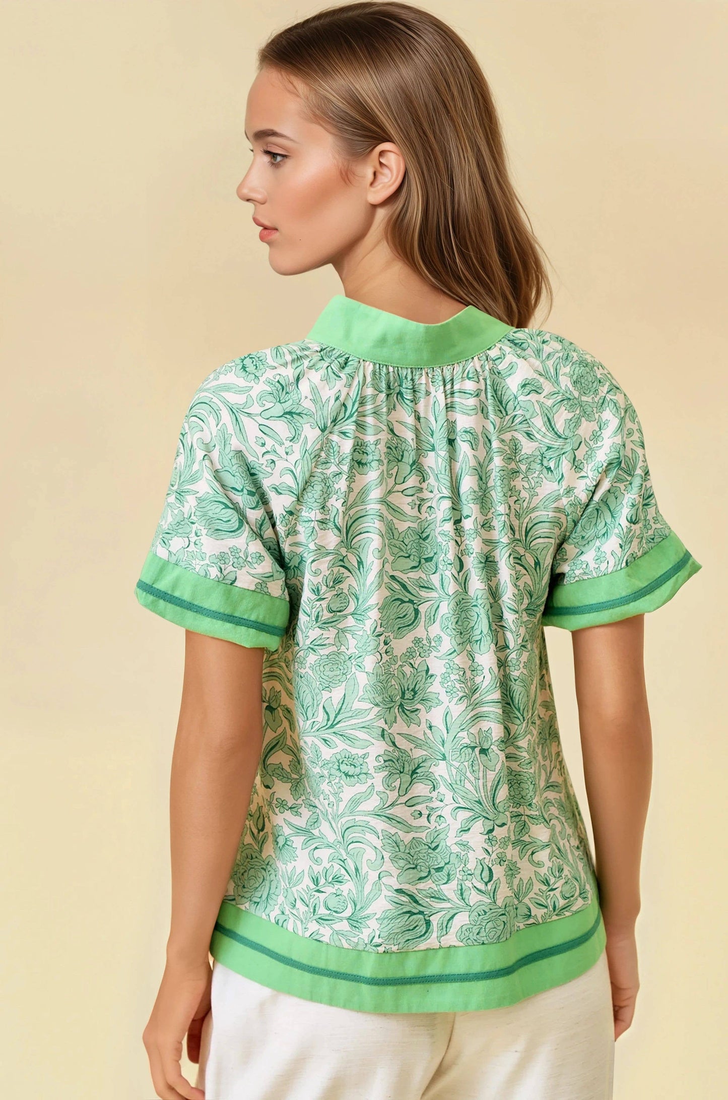 FLORAL PRINTED RUFFLE TIERED TOP