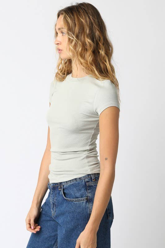Serena Ribbed Cap Sleeve Top