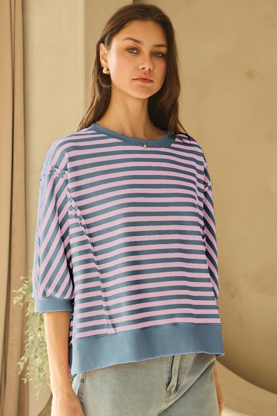 Striped Knit Top