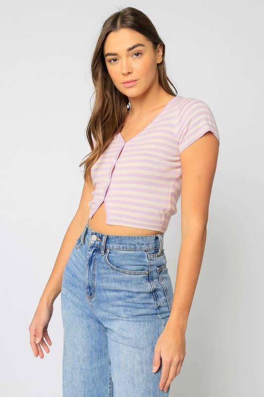 Striped Mini Sweater Top