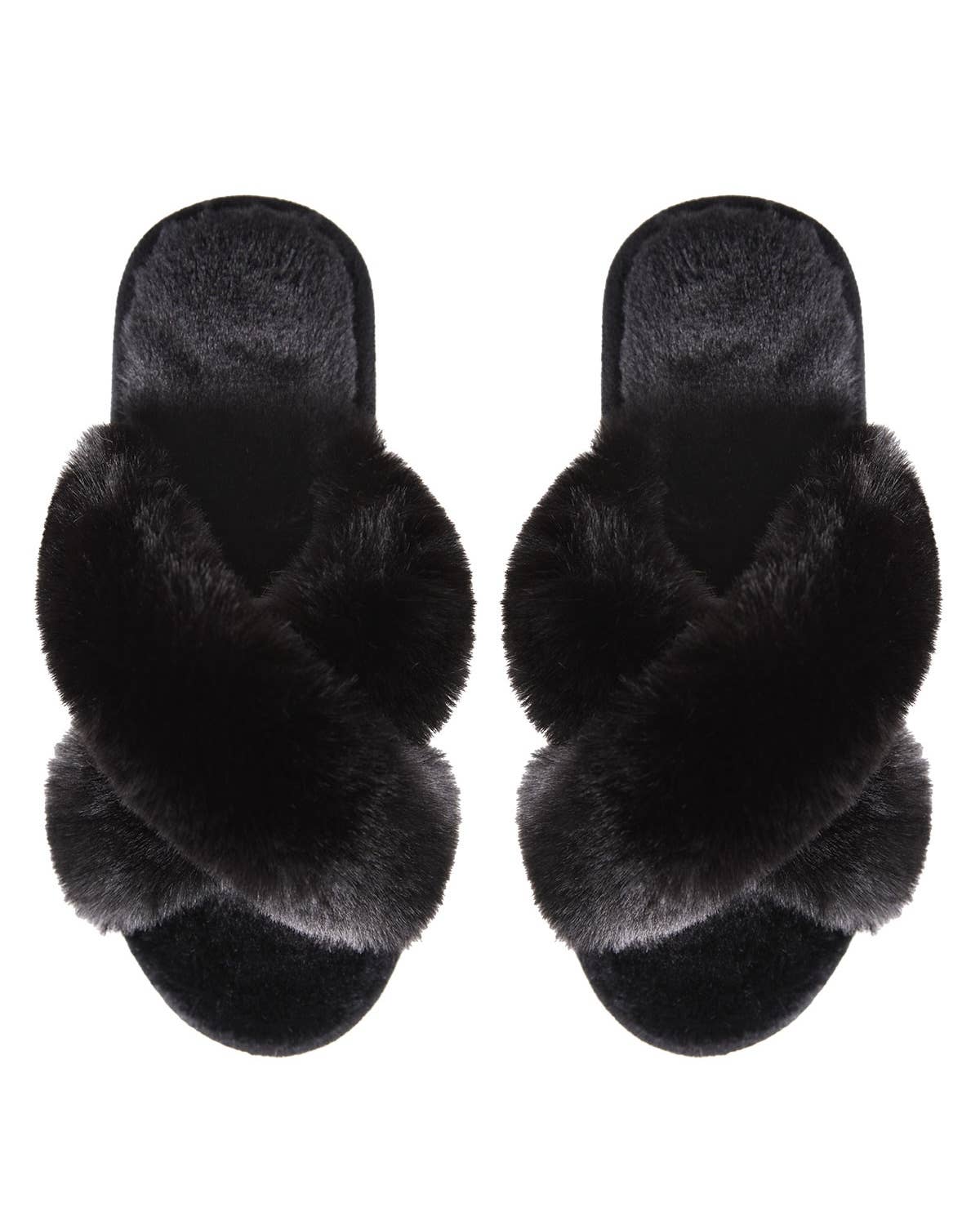 MeMoi Beverly Fur Open Toe Plush Slipper
